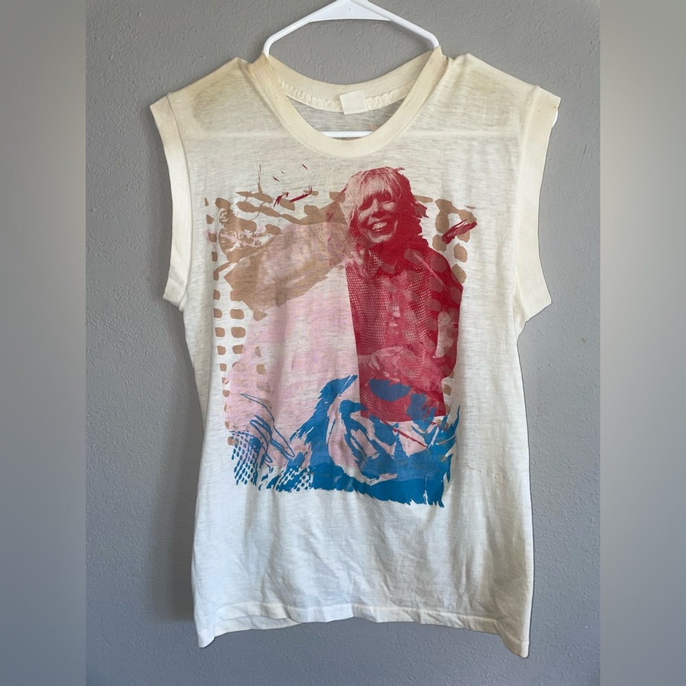 Vintage Joni Mitchell 80s Sleeveless tank top tee